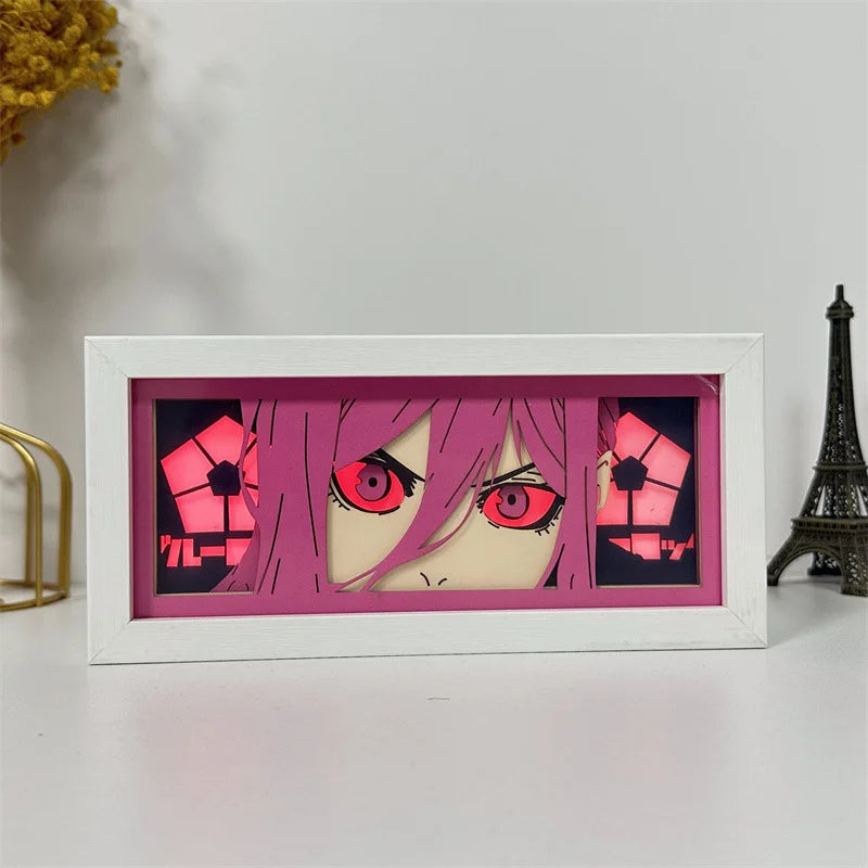 Anime BLUE LOCK world cup LED Paper carved lamp Anime Figure Isagi Yoichi Chigiri Hyoma 3D Night Light bedroom Decoration lamps