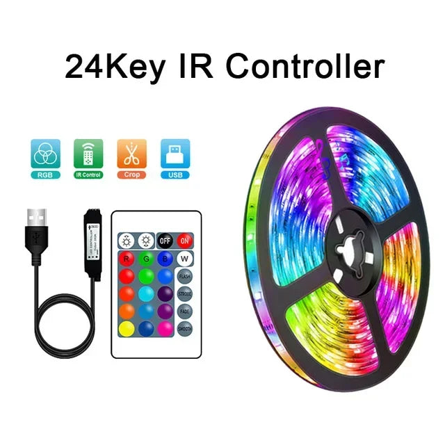 USB LED Strip Lights APP Control Color Changing 5050 RGB Led Light Flexible Lamp Tape for Room Decoration TV Backlight