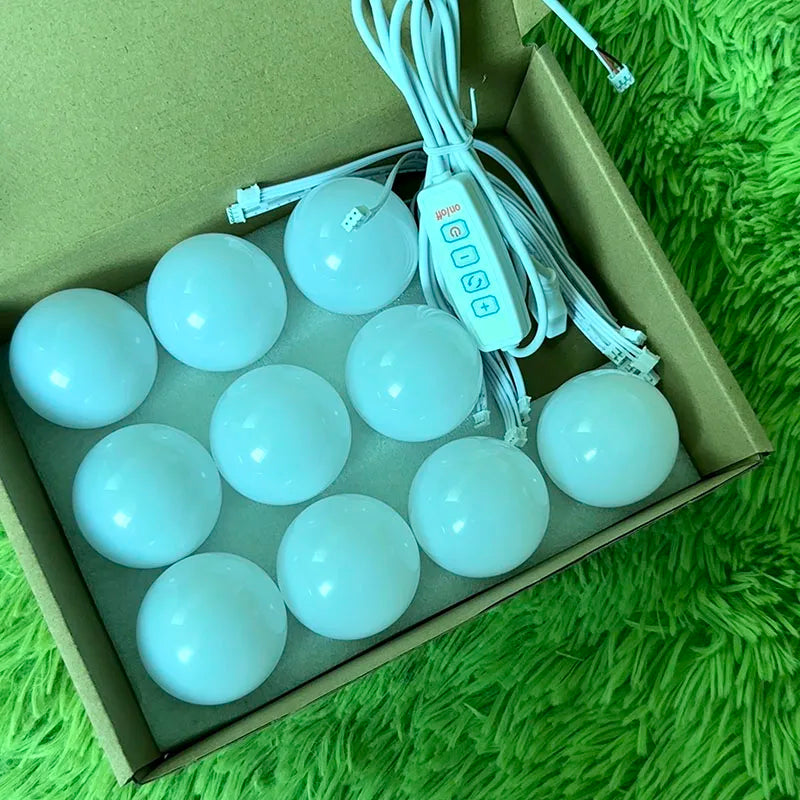 Make Up Mirror Vanity Light 10 Dimmable Bulb Adjustable Color Brightness Light Stick On For Makeup Table Dressing