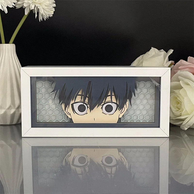 Anime BLUE LOCK world cup LED Paper carved lamp Anime Figure Isagi Yoichi Chigiri Hyoma 3D Night Light bedroom Decoration lamps