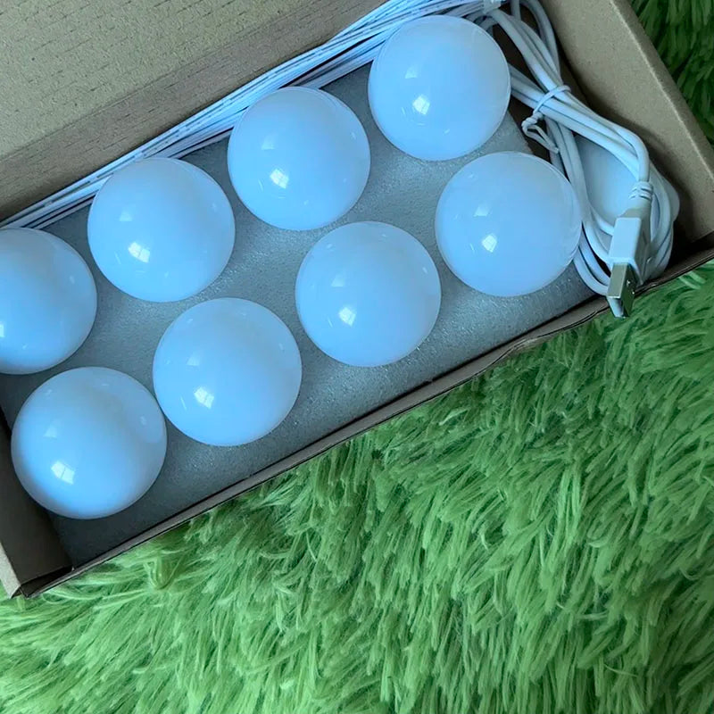 Make Up Mirror Vanity Light 10 Dimmable Bulb Adjustable Color Brightness Light Stick On For Makeup Table Dressing