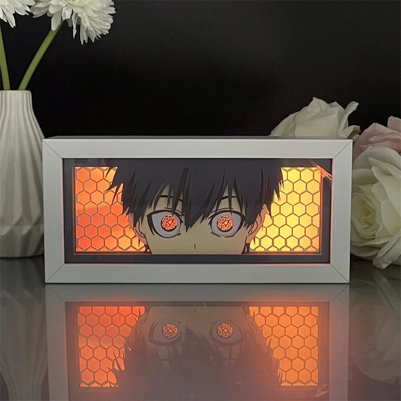 Anime BLUE LOCK world cup LED Paper carved lamp Anime Figure Isagi Yoichi Chigiri Hyoma 3D Night Light bedroom Decoration lamps