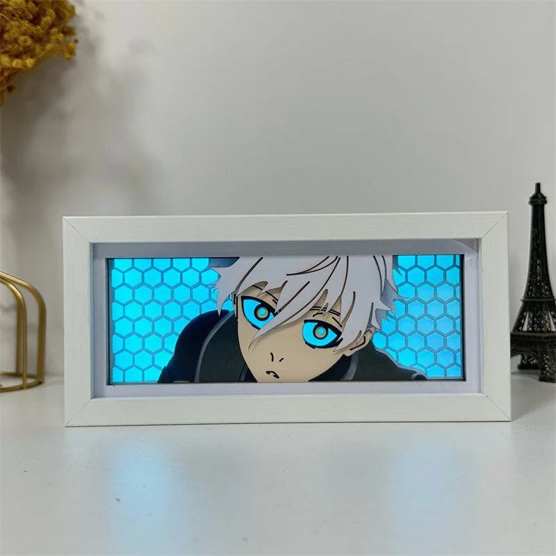 Anime BLUE LOCK world cup LED Paper carved lamp Anime Figure Isagi Yoichi Chigiri Hyoma 3D Night Light bedroom Decoration lamps