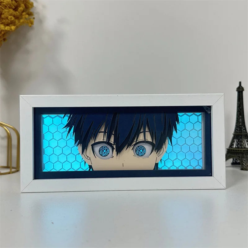 Anime BLUE LOCK world cup LED Paper carved lamp Anime Figure Isagi Yoichi Chigiri Hyoma 3D Night Light bedroom Decoration lamps